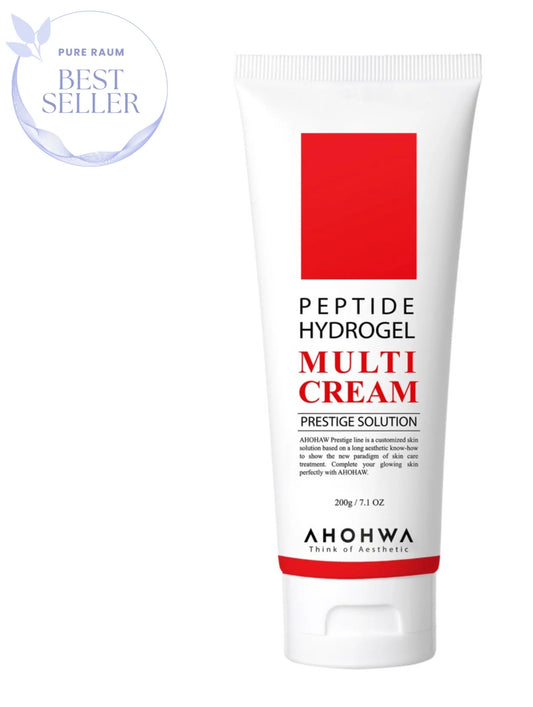 AHOHWA Peptide Hydrogel Multi Cream - A luxurious glowing skin cream in sleek packaging, designed to hydrate and revitalize the skin with advanced peptide hydrogel technology.