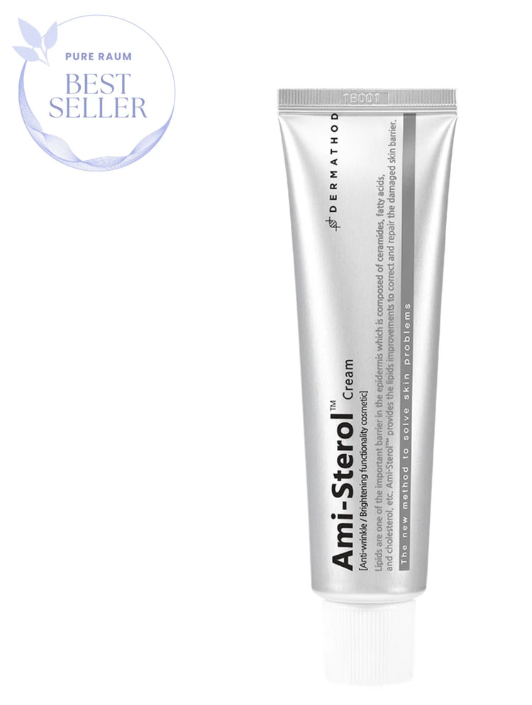 Ami Sterol cream tube with Dermathek branding on a white background