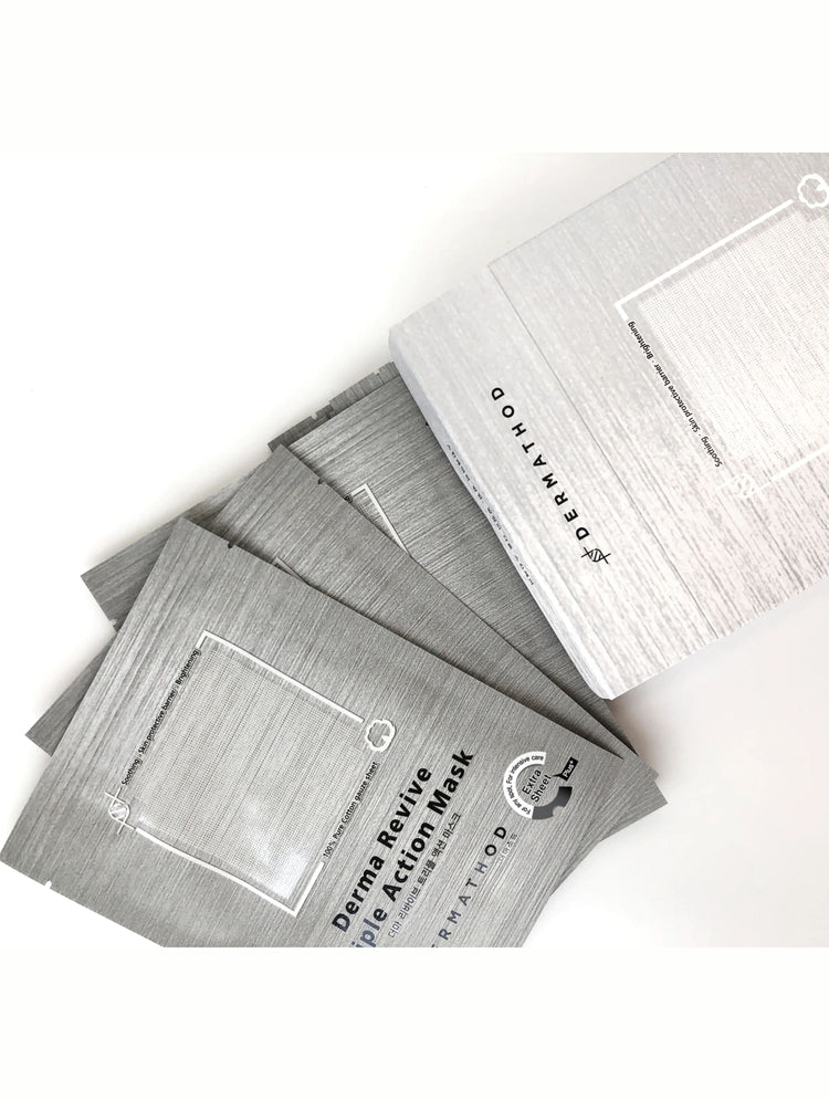 Pack of Derma Endera Revive Triple Action Mask on a white background