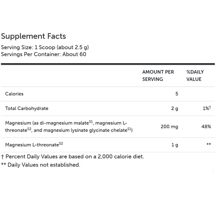 OptiMag Neuro Mixed Berry magnesium supplement powder with magnesium L-threonate (Magtein) for brain health support – 60 servings per jar.