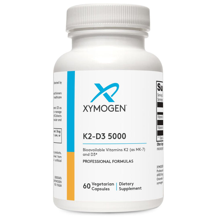 Vitamin K2-D3 5000 supplement bottle with clean label design
