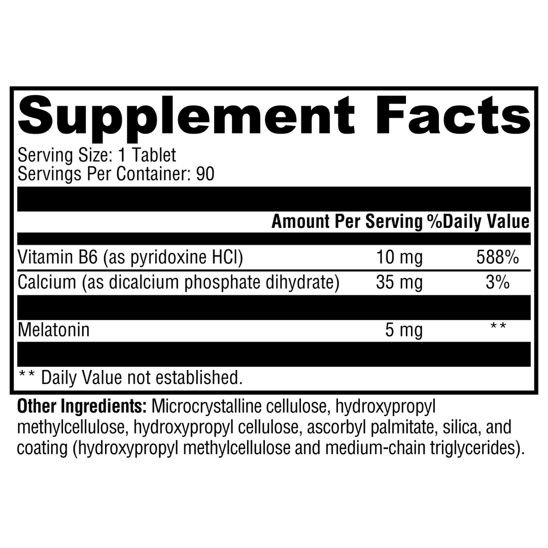 XYMOGEN Melatonin CR supplement facts label