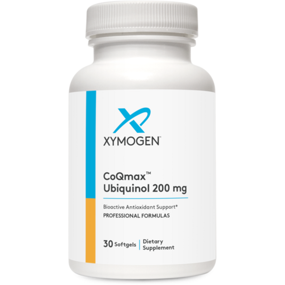 XYMOGEN CoQmax Ubiquinol 200 mg 30 softgels bottle