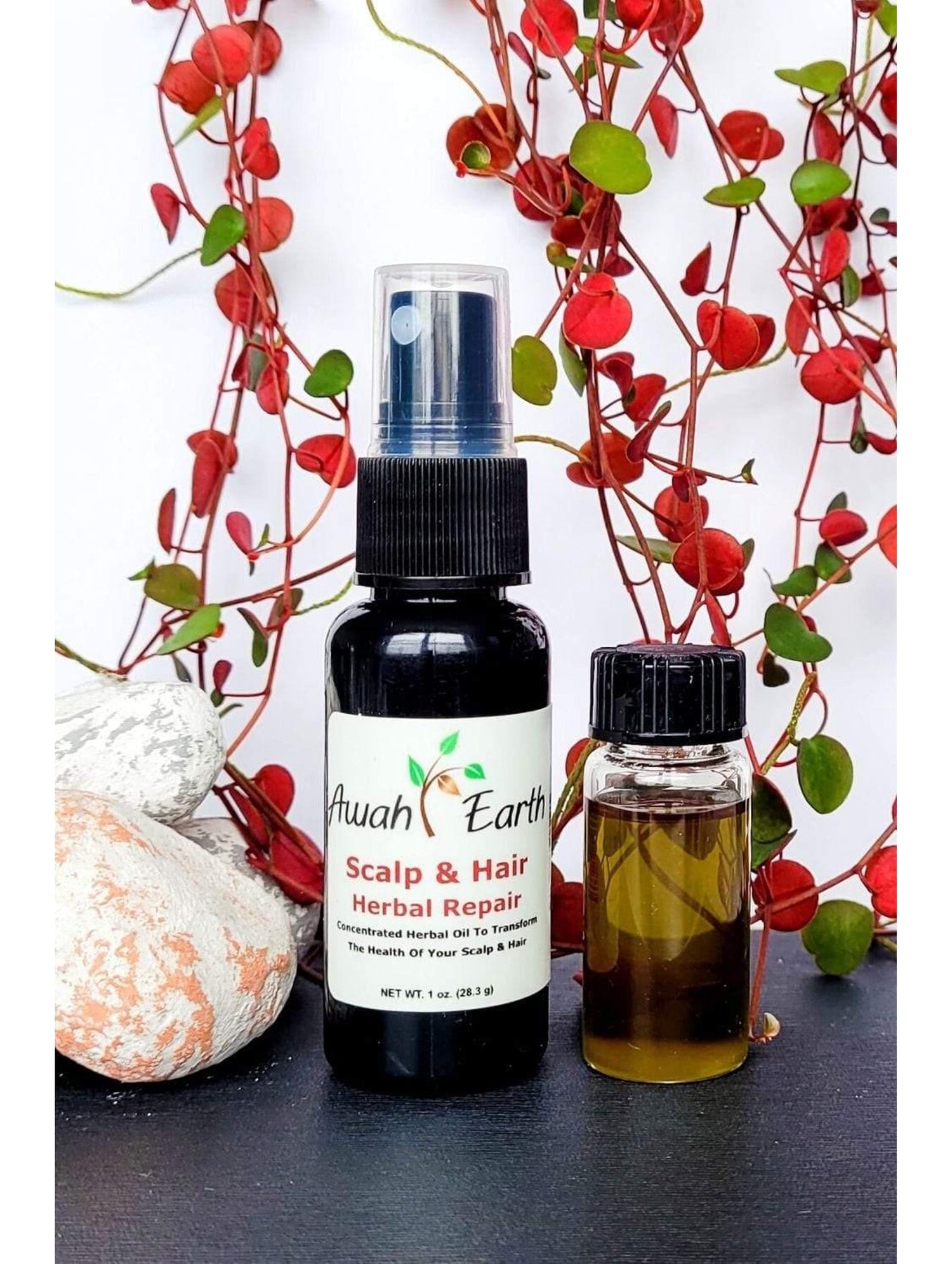Rosemary and peppermint hair oil for fuller-looking hair