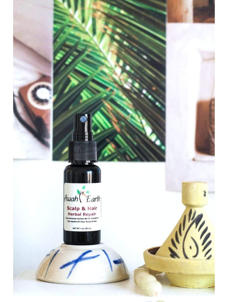 Natural scalp massage oil with thyme and sandalwood